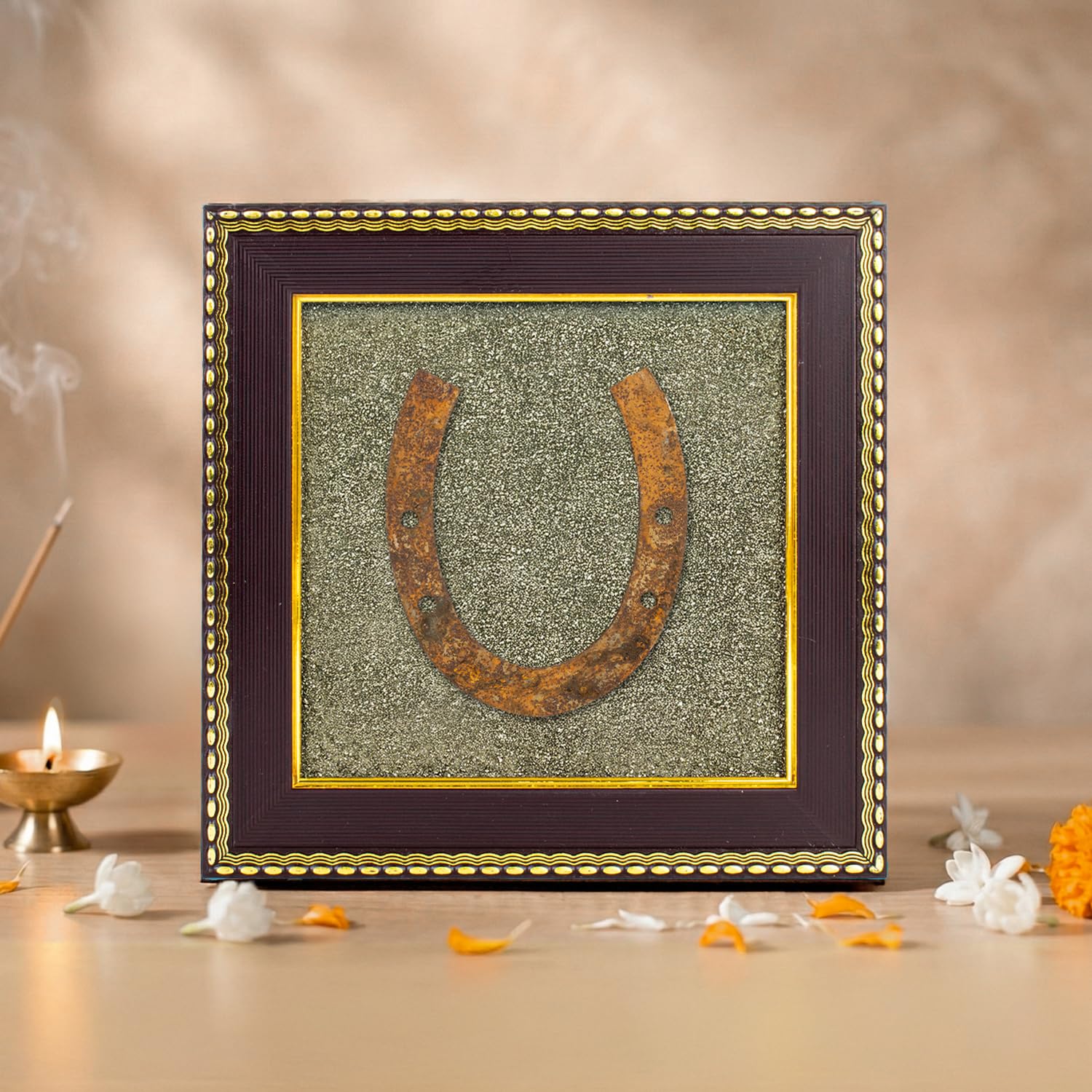 Astrotalk Ghode Ki Naal on Raw Pyrite Frame | Vastu Decorative Item for Home & Office | Attracts Wealth, Luck & Prosperity | Home Decor & Wall Decor Items for Living Room | Gift for Man & Woman-image-45