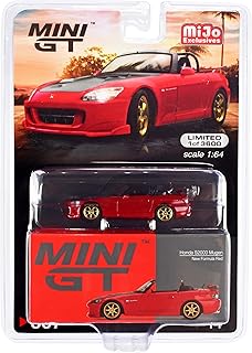 Truescale Miniatures S2000 (AP2) Mugen Convertible New Formula Red w/Carbon Hood Ltd Ed to 3600 Pieces Worldwide 1/64 Diecast Model Car by True Scale Miniatures MGT00367