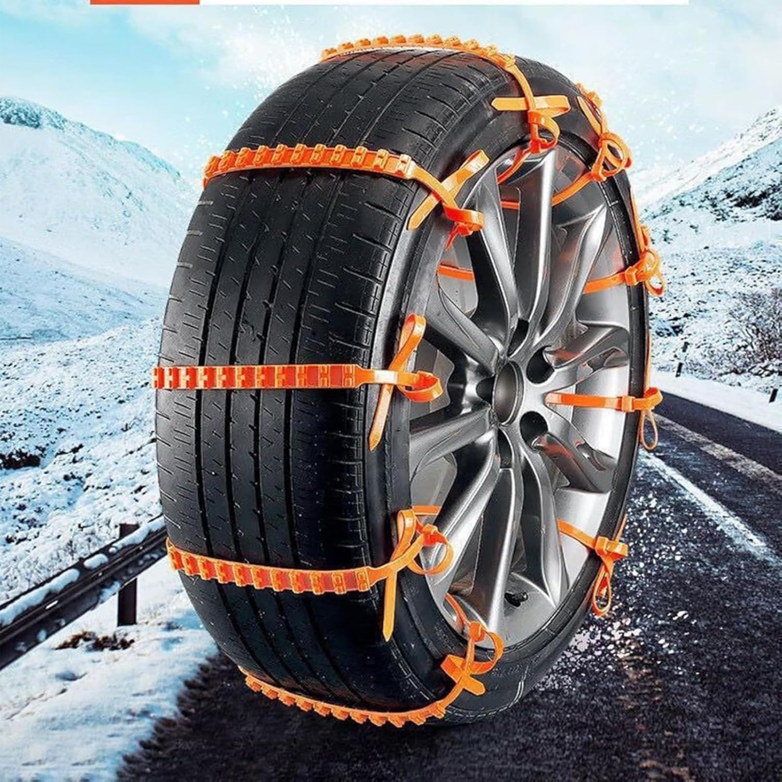 Chaînes à neige Réutilisables pour voiture, lot de 20 ensembles de chaînes pour pneus, chaînes à neige pour voiture, colliers de serrage antidérapants, pneus d'hiver anti-gel, chaînes à neige pour