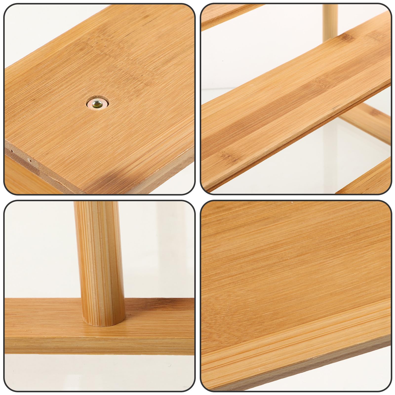 Fioriera in legno a 3 ripiani per interni e ingresso, facile da pulire e sollevare vasi perfetti per la decorazione della casa e l'esposizione delle piante