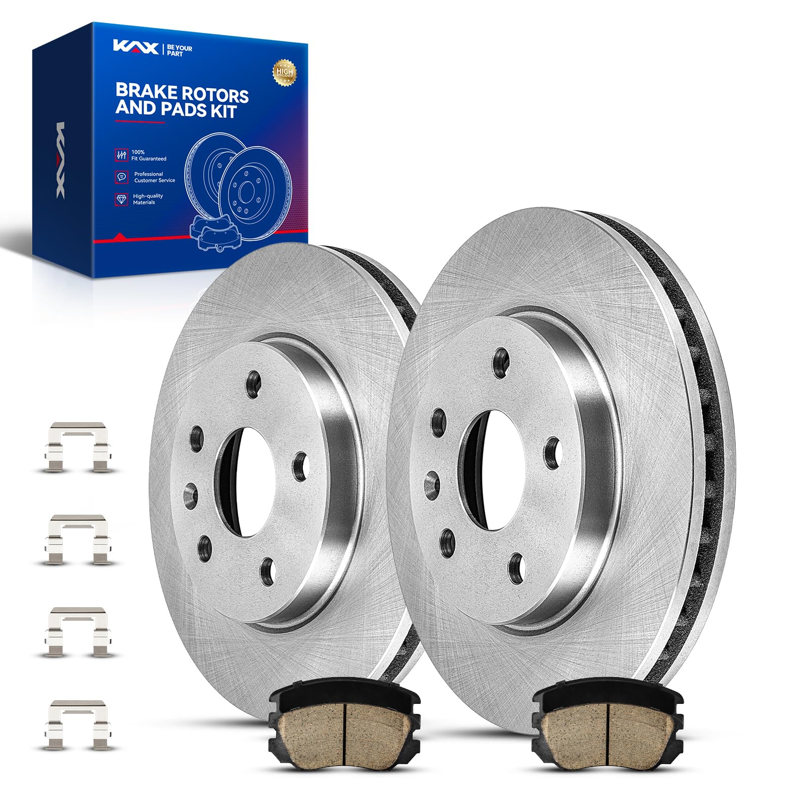 Photo 1 of ***USED****** FINAL SALE!!!RUSTED!!!KAX Front Brake Kit, Carbon Fiber Ceramic Brake Pads and Rotors | Fits Chevrolet Malibu 2013-2015, Malibu Limited 2016, Buick LaCrosse 2012-2016, Buick Regal 2011-2014 2016-2017