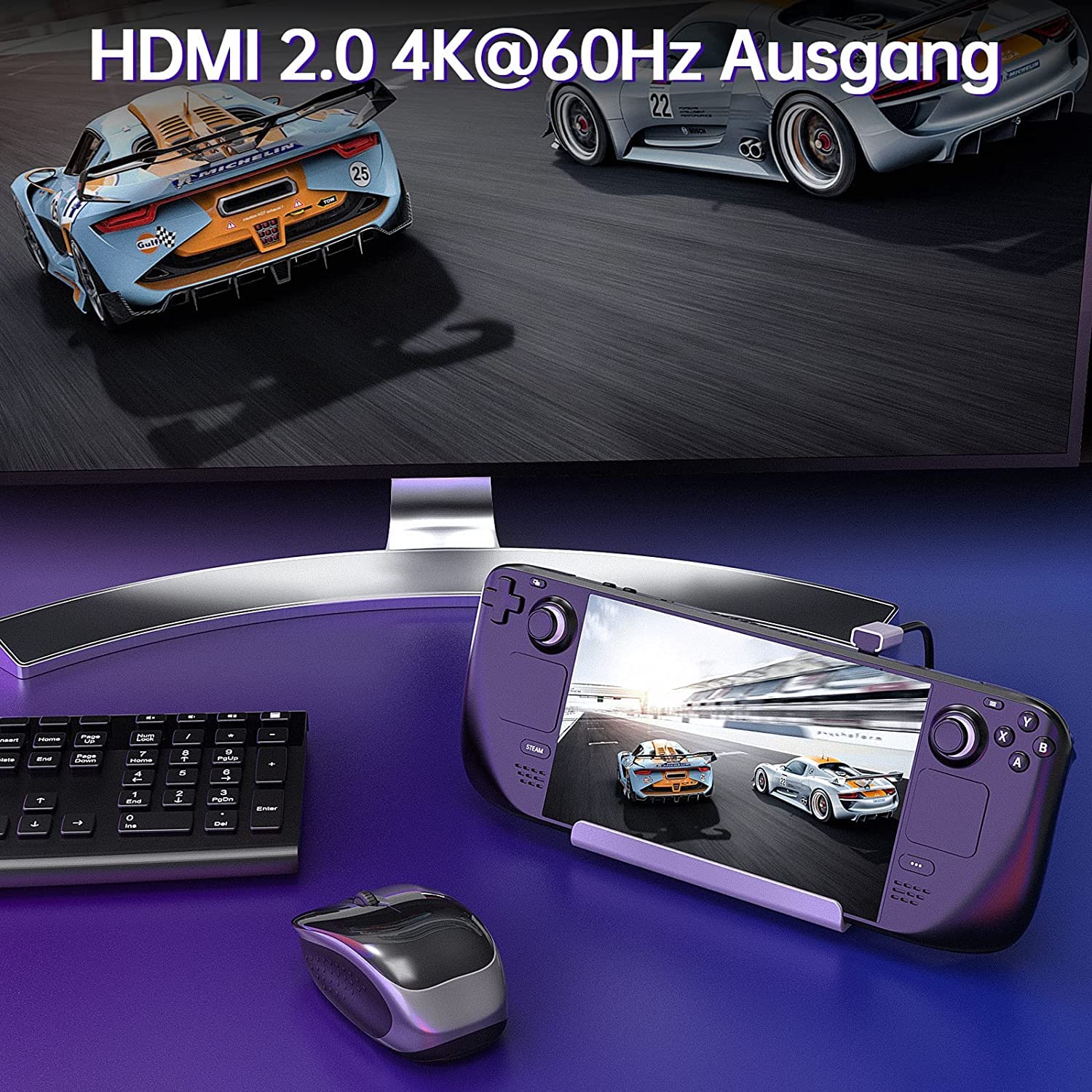 Stacja dokująca do Steam Deck, 7 w 1 Steam Deck Docking