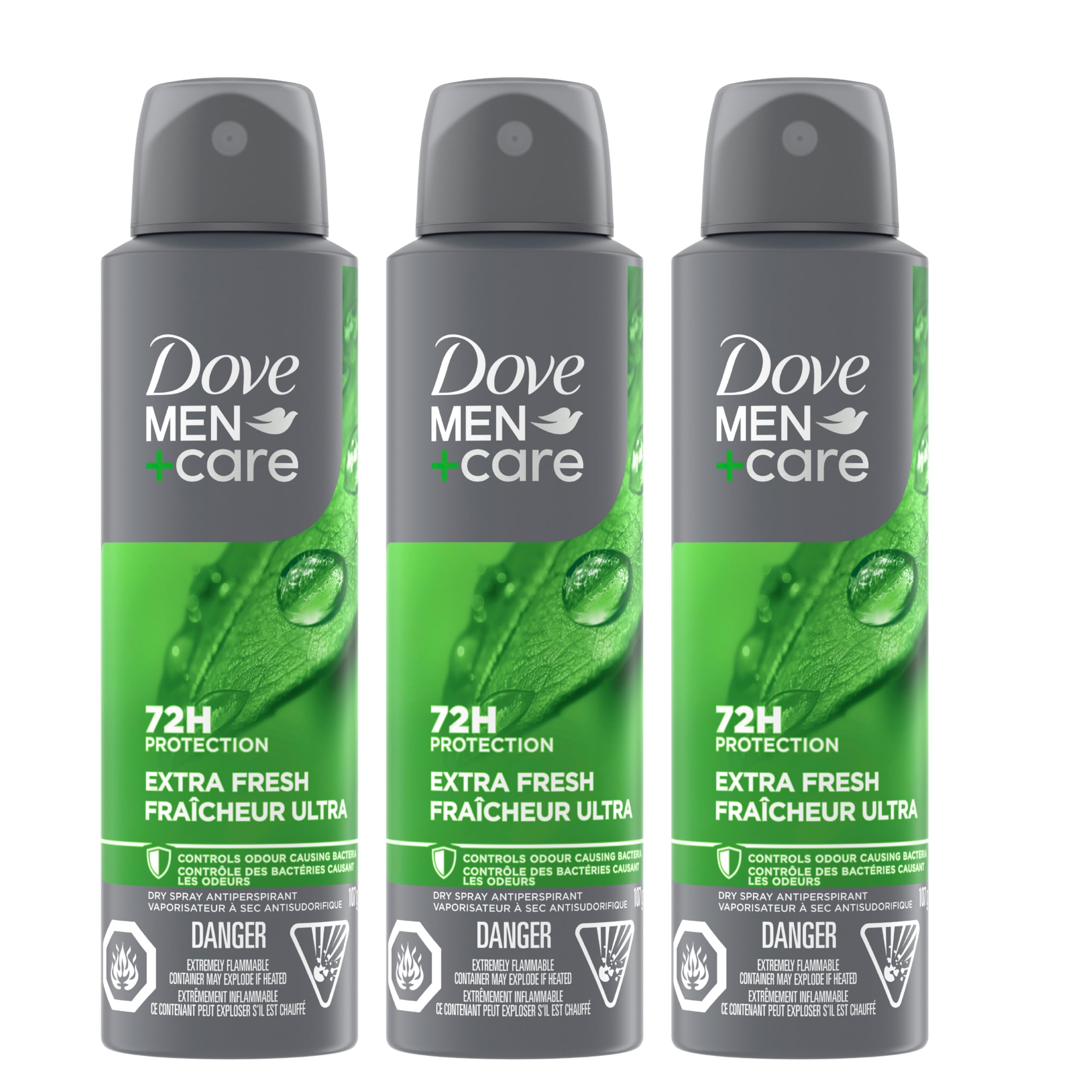 Dove Men+Care Dry Spray Antiperspirant, Extra Fresh, 72-hour Sweat