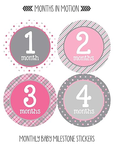 Miniatura 2 de Calcomanías mensuales para bebé, calcomanías de hitos para bebé, calcomanías de niña recién nacida, calcomanías de mes para niña, calcomanías de