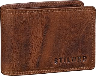 "Jay Mini Geldbörse Herren RFID Leder Brieftasche Vintage für Männer Kleiner Geldbeutel mit vielen Kartenfächern und NFC-Schutz in Geschenkbox Farbe:schwarz
