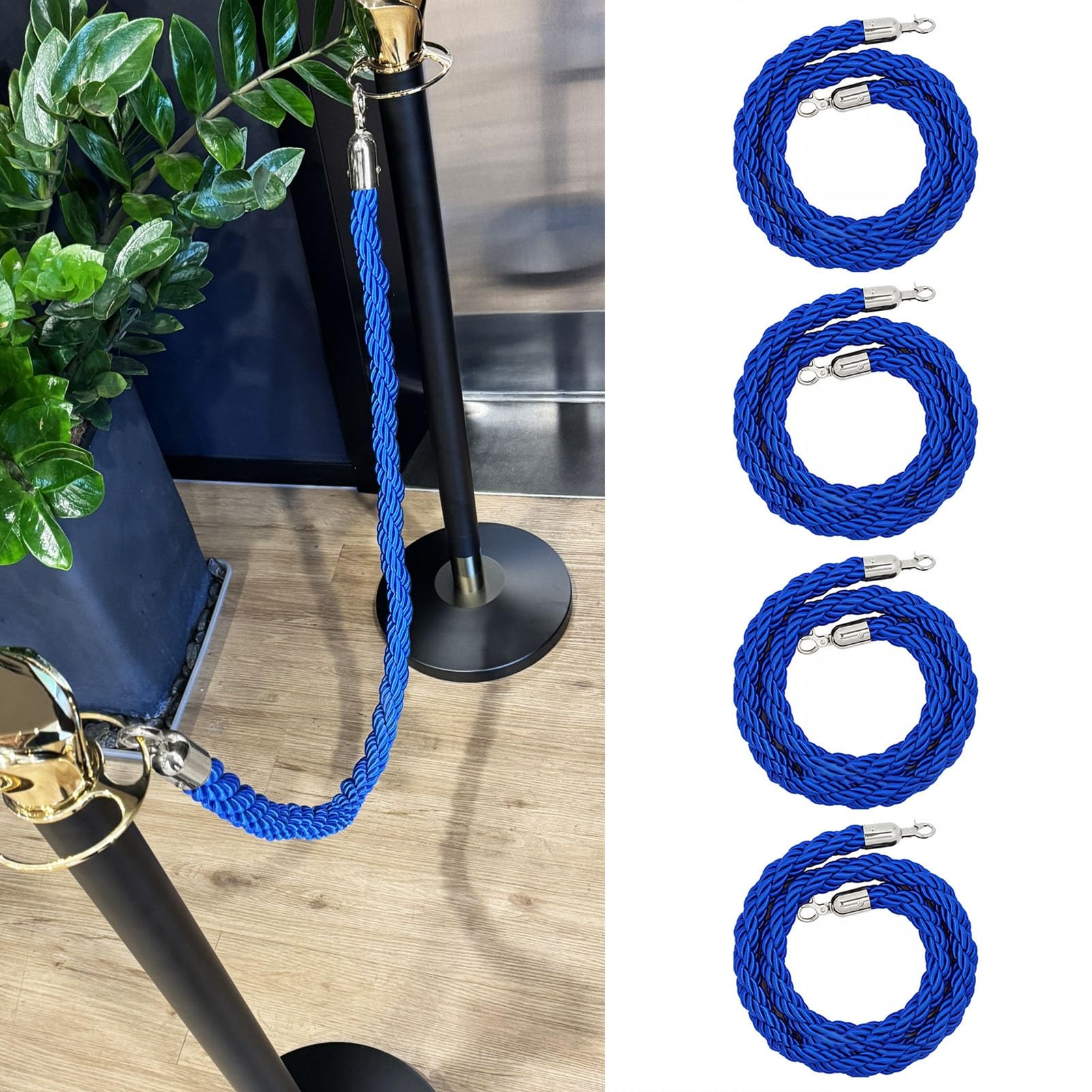 Cuerdas de nailon azul de 1 metro, ideales para la recepción de hoteles y bodas elegantes