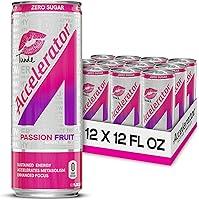 Vista 9 de Bebida energética Accelerator, sabor naranja y mango, 12 onzas (paquete de 12), sin azúcar, energía sostenida de cafeína 100% natural