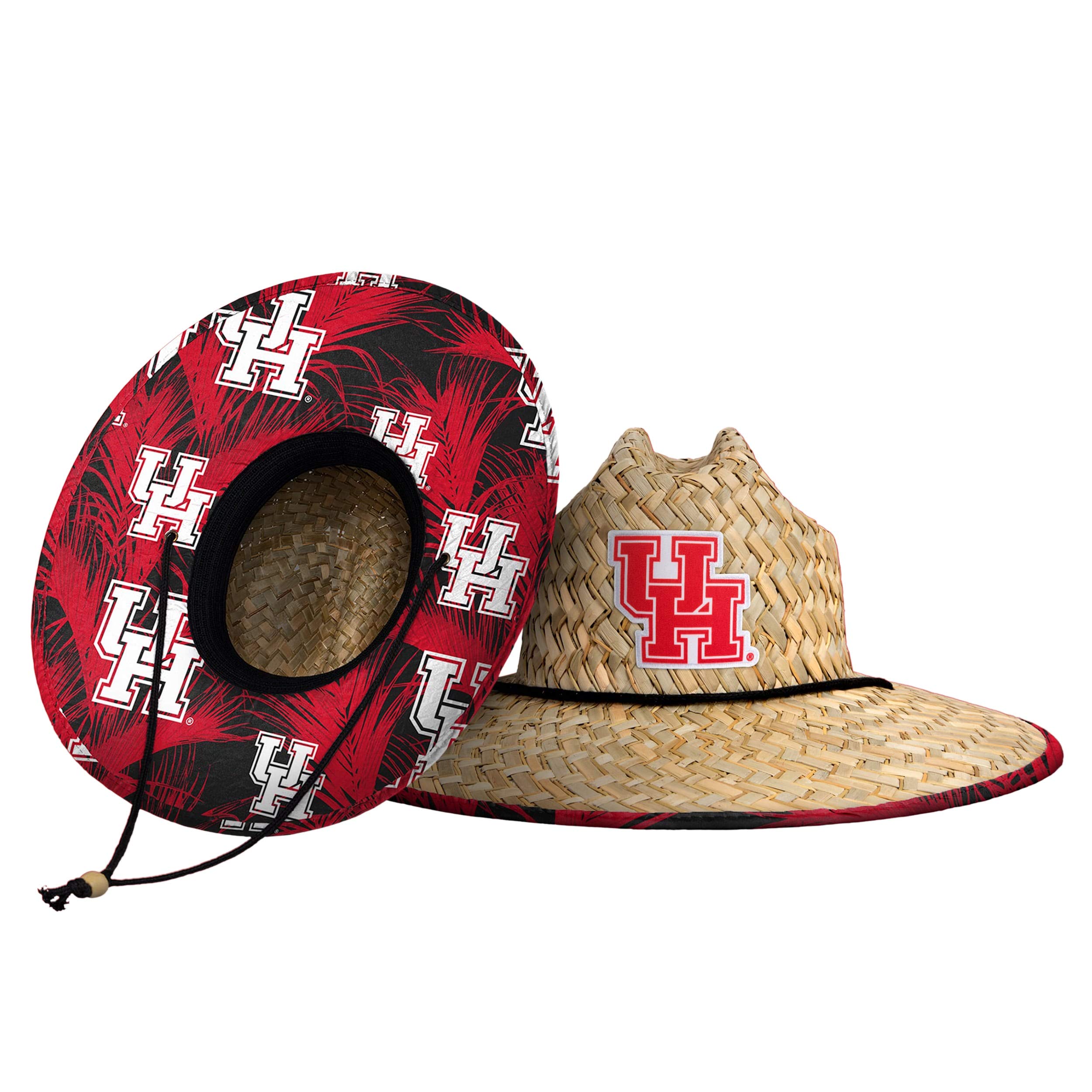 FOCO Men's NCAA College Team Logo Floral Straw Sun Hat