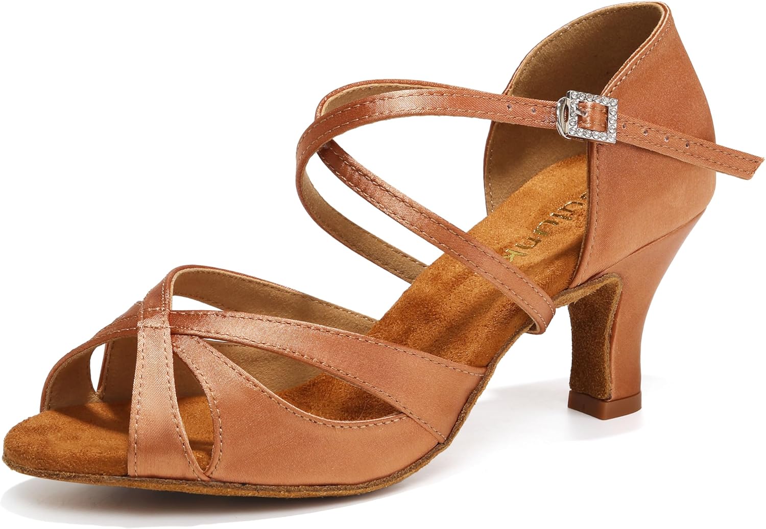 Women's Latin Dance Shoes Female's Ballroom Salsa Dance Shoes 2.5 3 Inch Heel