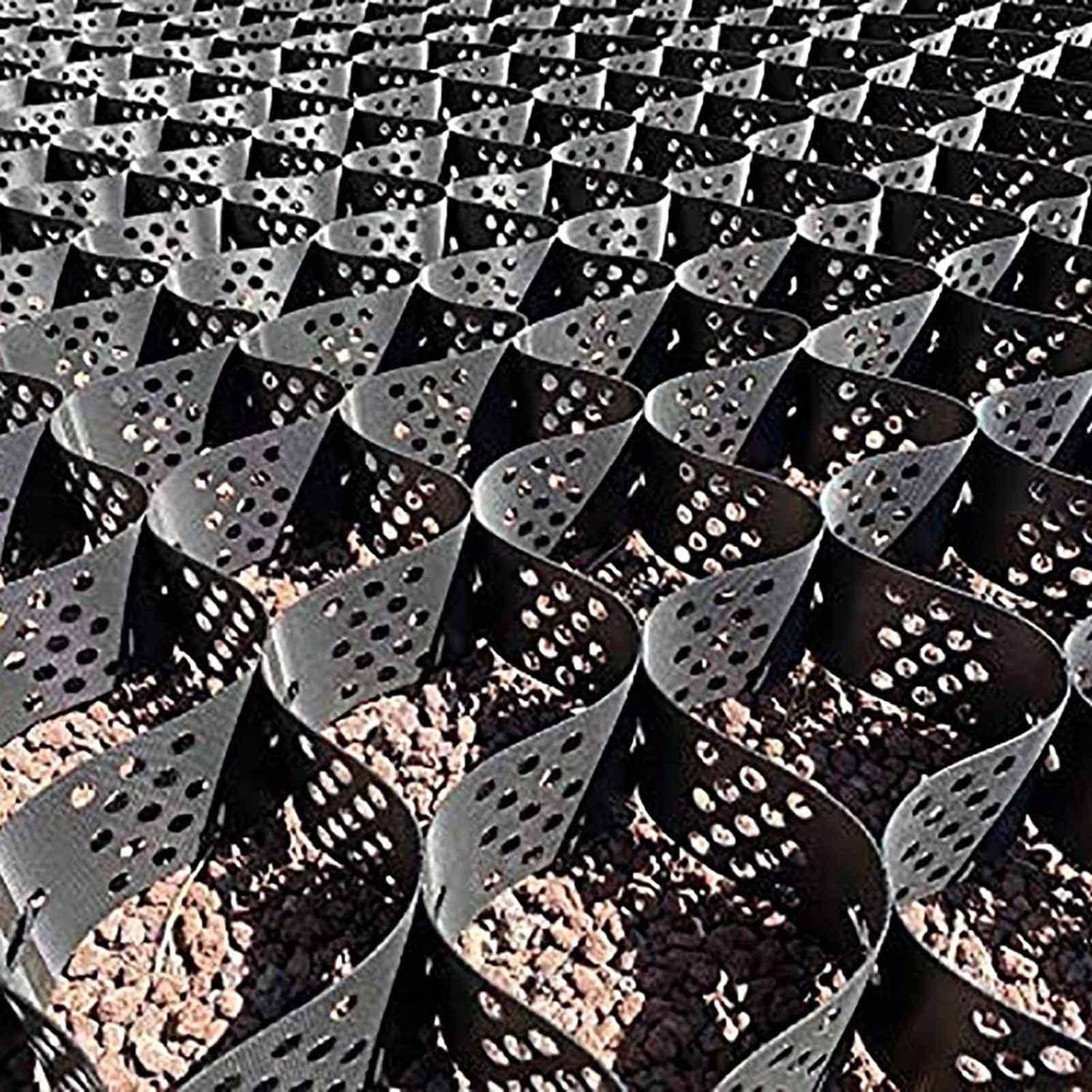 Géogrille en nid d'abeille pour stabilisateur de sol et grille de gravier pour allée de jardin