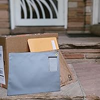 Vista 5 de Interoffice - Bolsa de lona para correo, sobre de tránsito, bolsa para documentos, 18 x 14 pulgadas (gris azul)