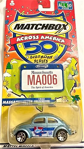 Matchbox A través de América Serie 50th BDay, Massachusetts (1962 VW BEETLE)