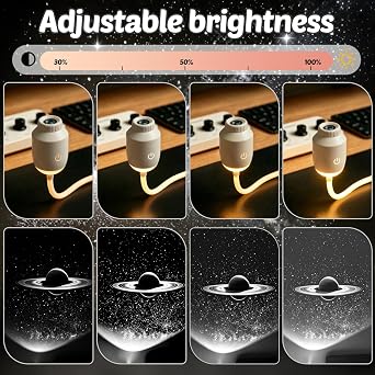 2-in-1 Galaxy Projector - Galaxy Night Light with 12 Projection Films，360°Adjustable Space Led Lights, Starry Planetarium Projectors with Dimmable Night Light for Car, Bedroom, Party [Energy Class A]