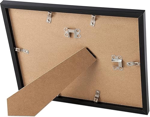 Miniatura 3 de upsimples Marco de fotos de 8.5 x 11 pulgadas con vidrio de alta definición, paquete de 5 marcos de diploma para pared y mesa, color negro