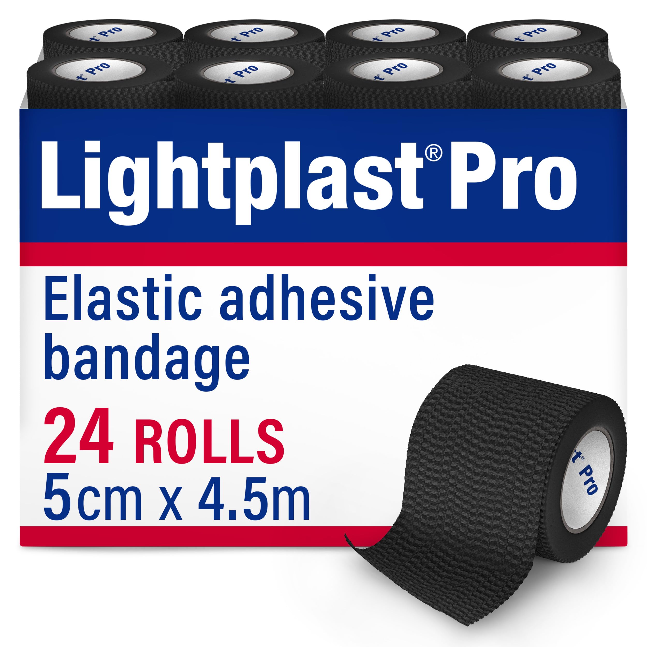 BSN Medical 34440 Lightplast Pro, Black, 2" x 5 Yards, Pack of 24
