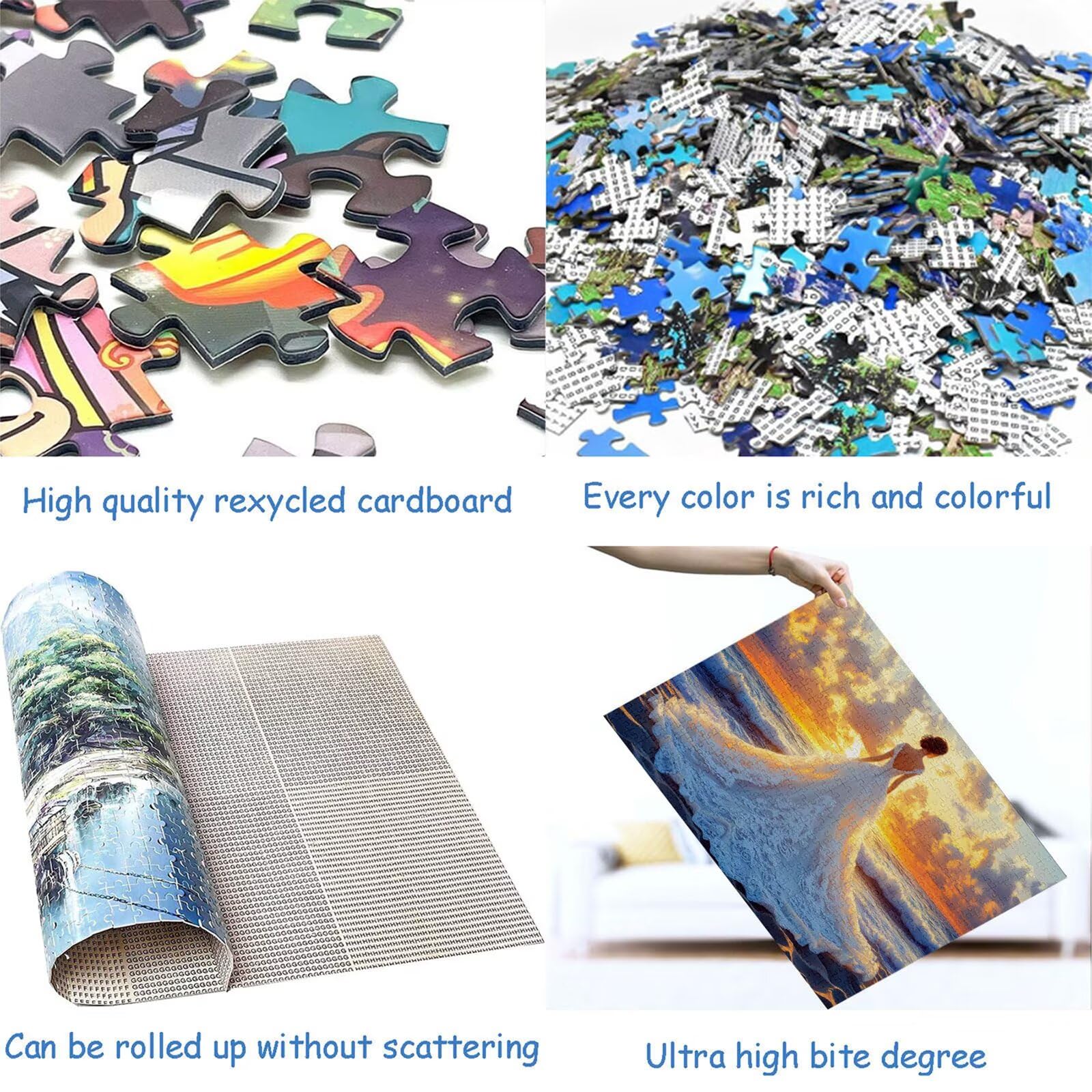 Puzzle 4000 sztuk puzzle plażowe dla dorosłych kobiet 141 x 87 cm unikalne rzemiosło klasyczne 3D drewniana układanka do rodzinnych gier aktywnych, układanka do samodzielnego wykonania nawet do