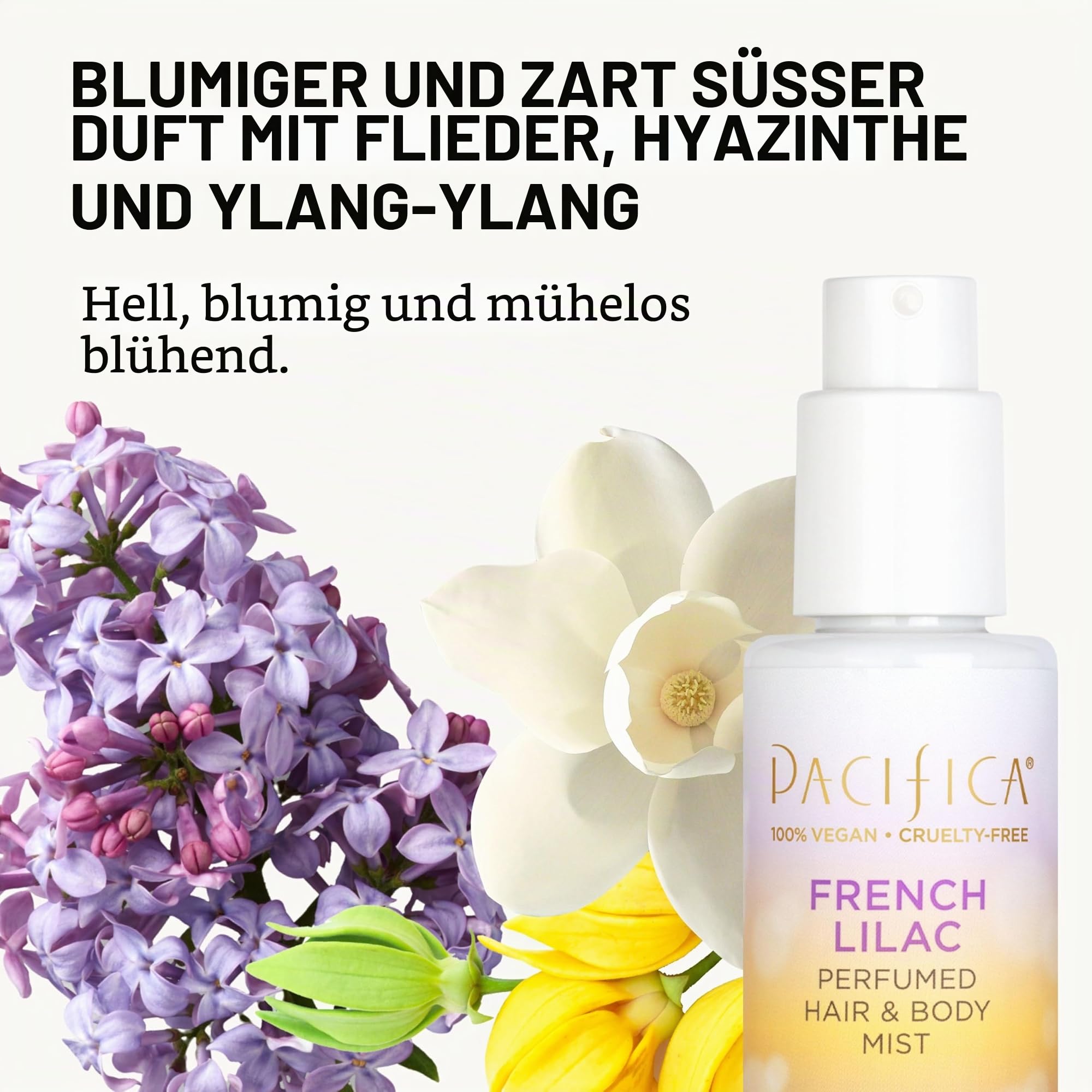 Pacifica Parfümierter Haar- und Körpernebel, französisches Lila, für Damen, 170 ml