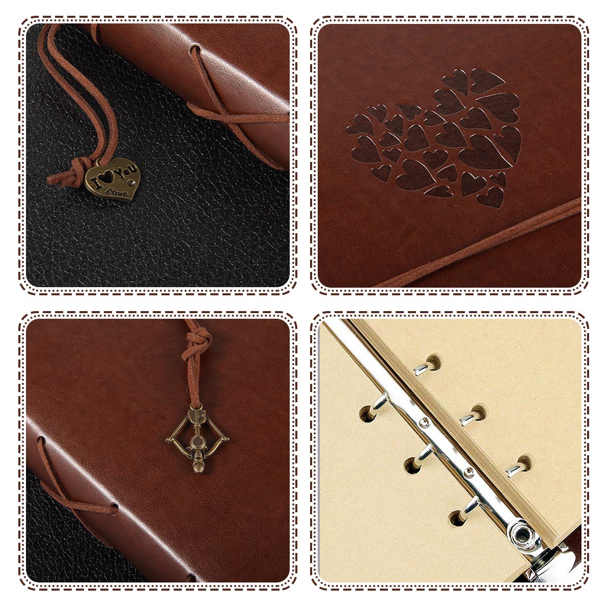 Notebook In Pelle PU Diario Regalo Notebook Tascabile Retrò Diario - Foto 7