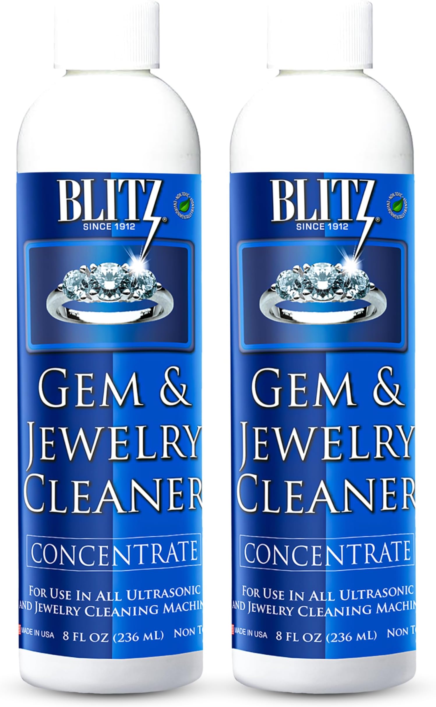 Blitz Gem & Jewelry Cleaner Concentrate (8 Oz) - Pack Of Two