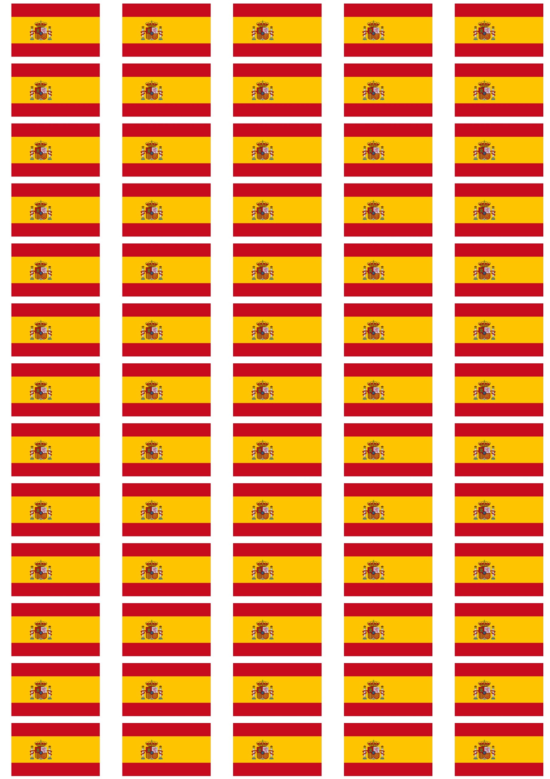 Spain Flag self Adhesive matt Paper Labels/Stickers