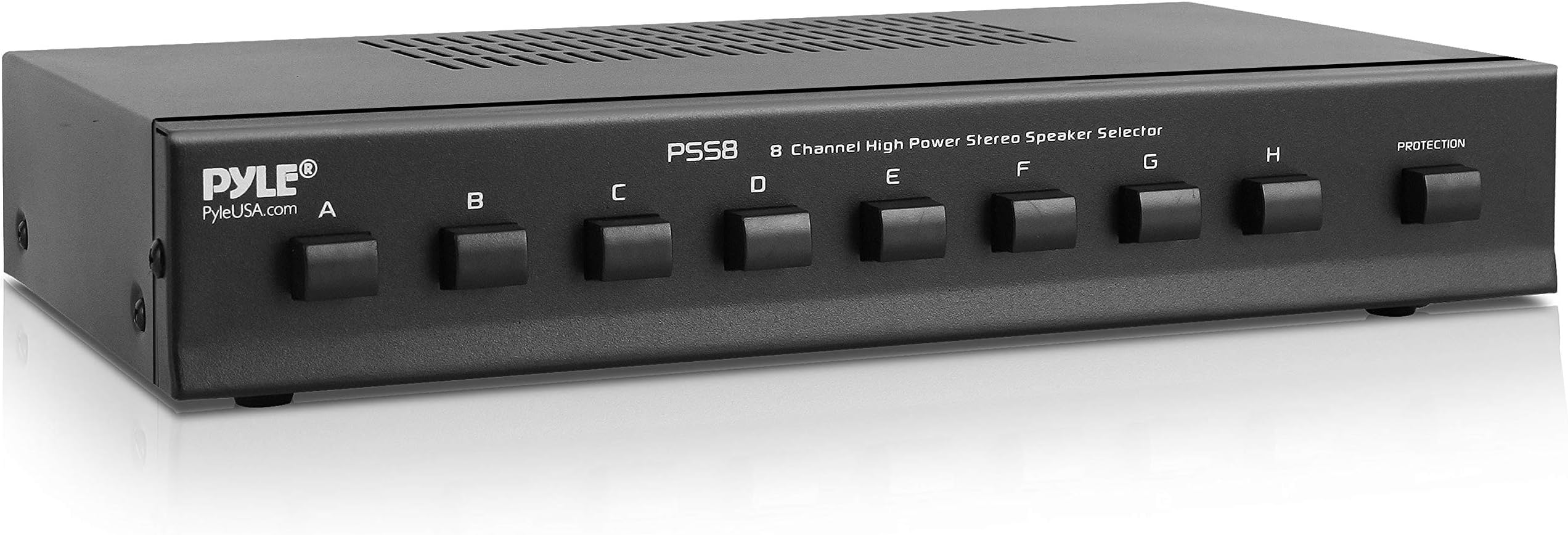 Pyle Premium New and Improved 8 Zone Channel Speaker Switch Selector Switch Box Hub Distribution Box for Multi-Channel High Powered Stereo Amplifier A/B/C/D Switches | 6 Pairs Of speakers - PSS8