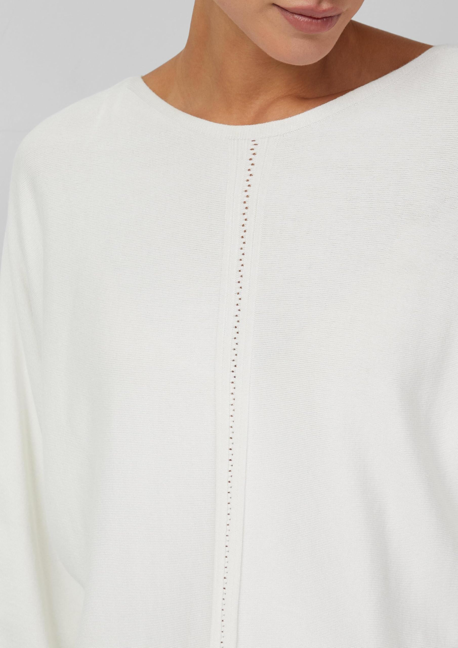 s.Oliver Black Label Damen 2172871 Pullover Langarm mit Ajour-Details