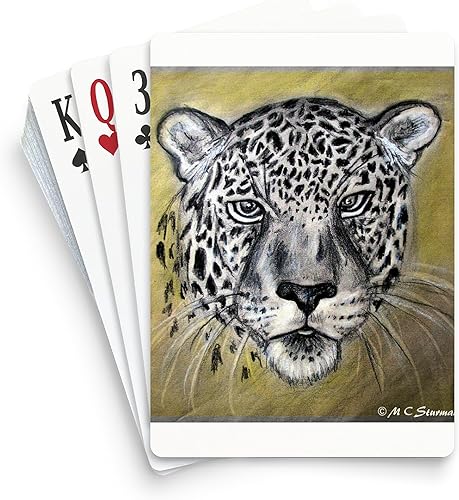 CafePress Leopard, Wildlife Art! Standard Size Playing Cards