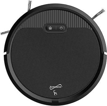 Supersonic SC-830SV Smart Robot Vacuum with Gyroscope Technology, WiFi & App Control, Alexa Compatibility, Quiet Clean, Multiple Modes, Anti-Collision, Ultra-Quiet Operation, HEPA Filter