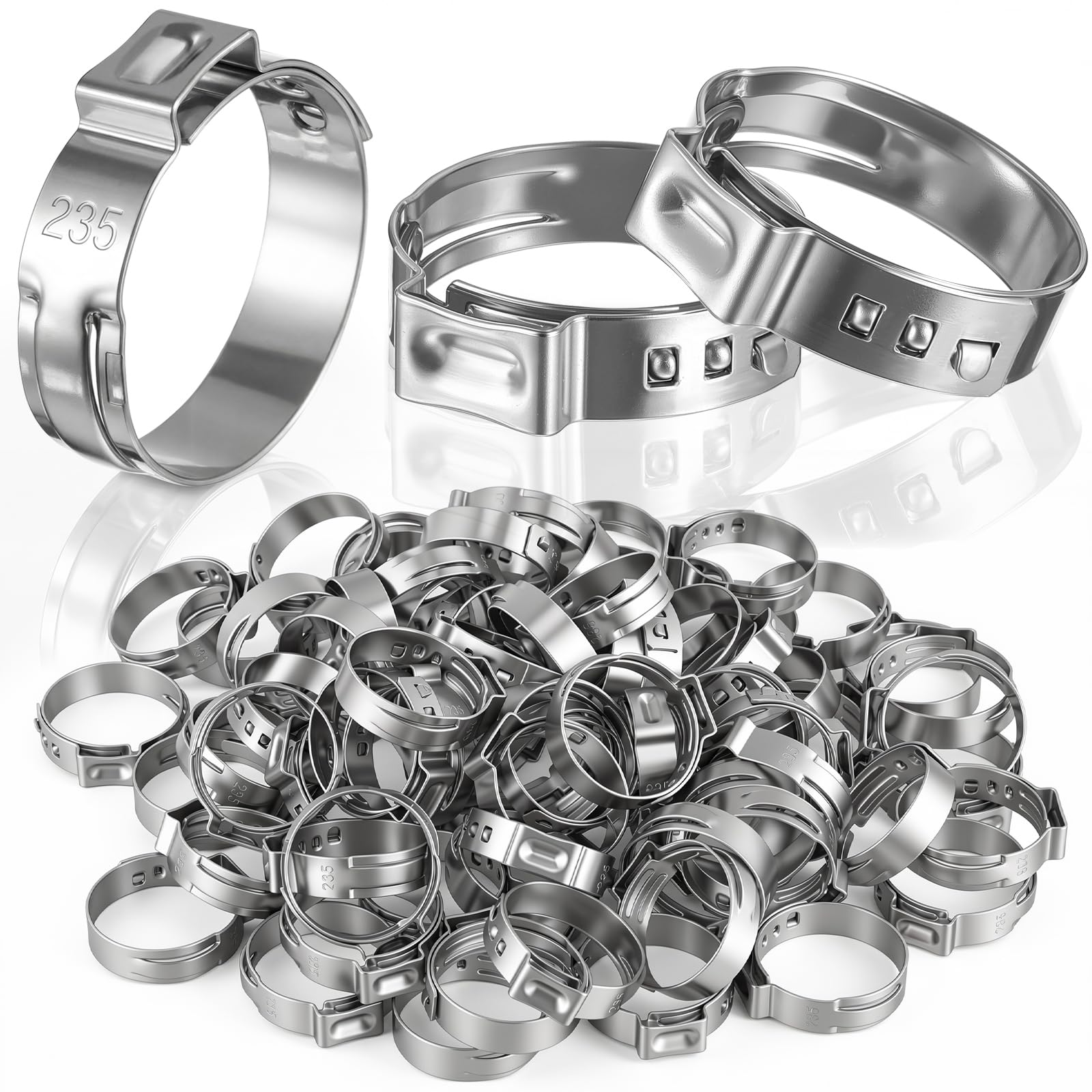 200 Pcs 3/4 Inch PEX Cinch Clamps, 304 Stainless Steel