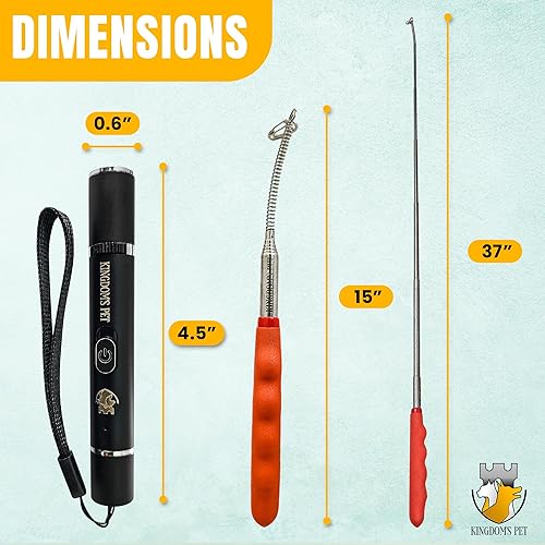 Miniatura 2 de KINGDOM'S PET Juego de juguetes interactivos 3 en 1 para gatos, puntero láser recargable, teaser de plumas y varita para juegos y ejercicio de gatos