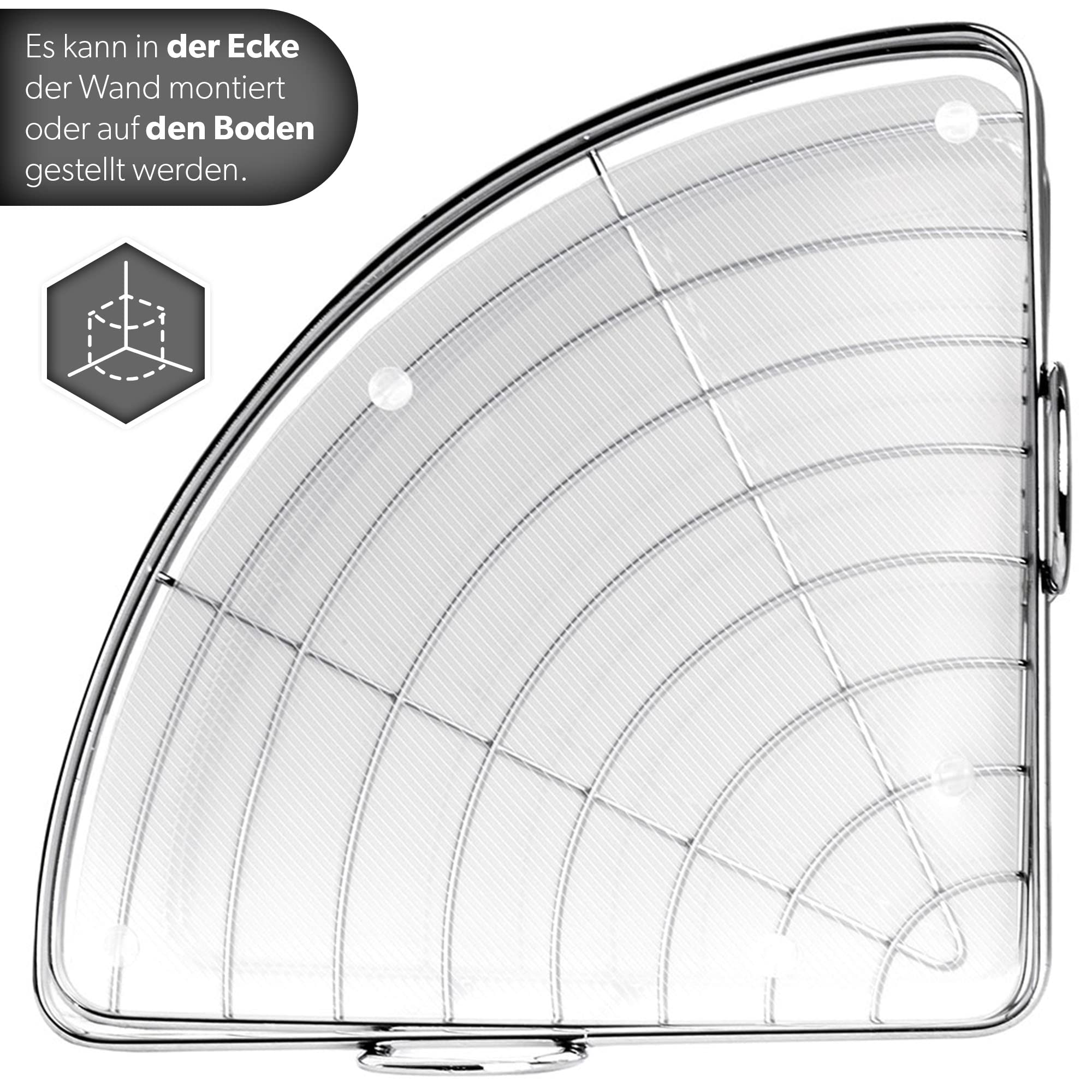 KADAX Estantería esquinera, estante de esquina de pared de acero cromado, estante de esquina de baño, cesta de ducha, estante de ducha, estante de ducha, soporte de pared cromado, organizador de ducha