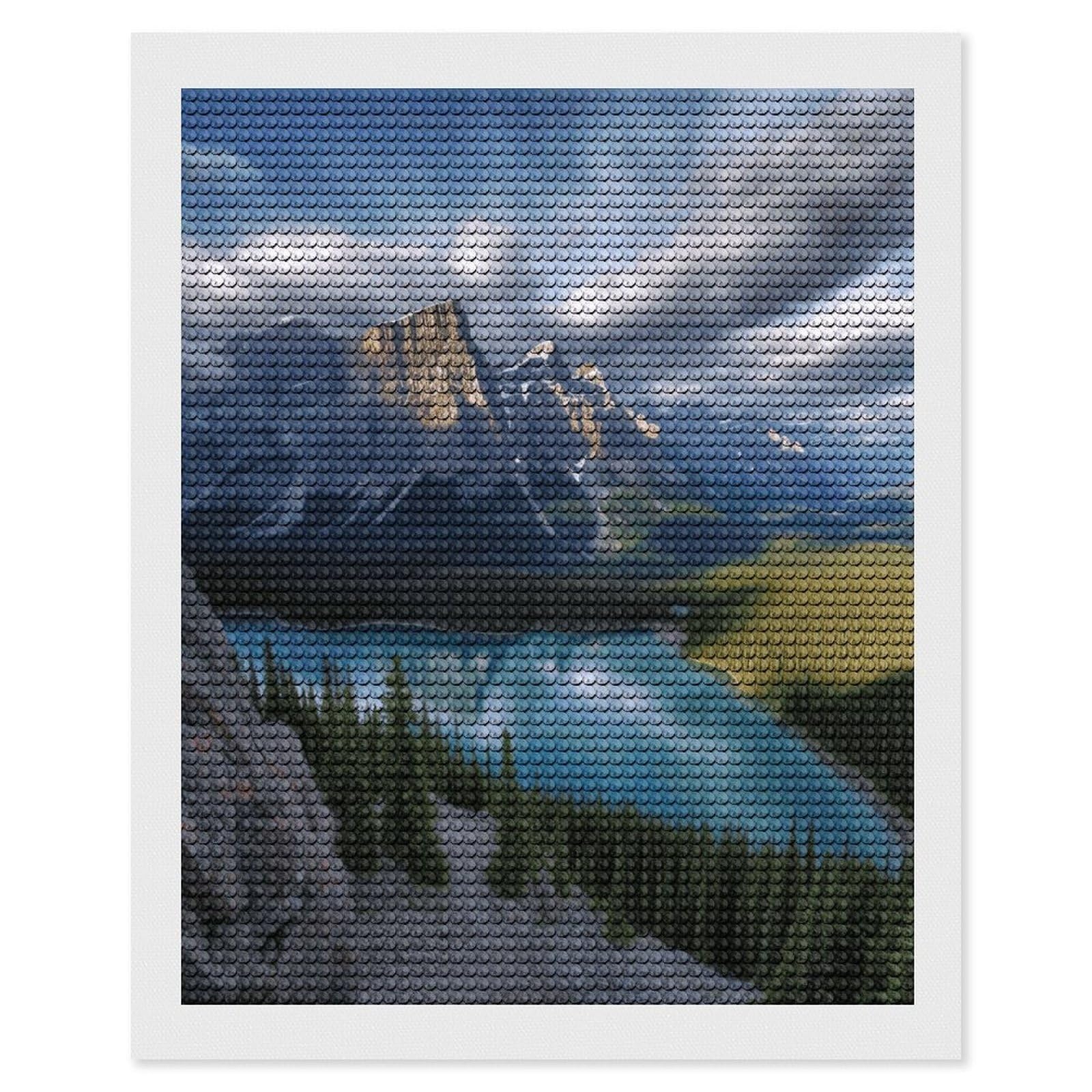 JTREHY Banff National Park Diamond Art Kits Personalized DIY Round Diamond Painting Kits for Beginner Full Drill Diamonds Dots Paintings for Adults Gem Art Crafts Home Decor