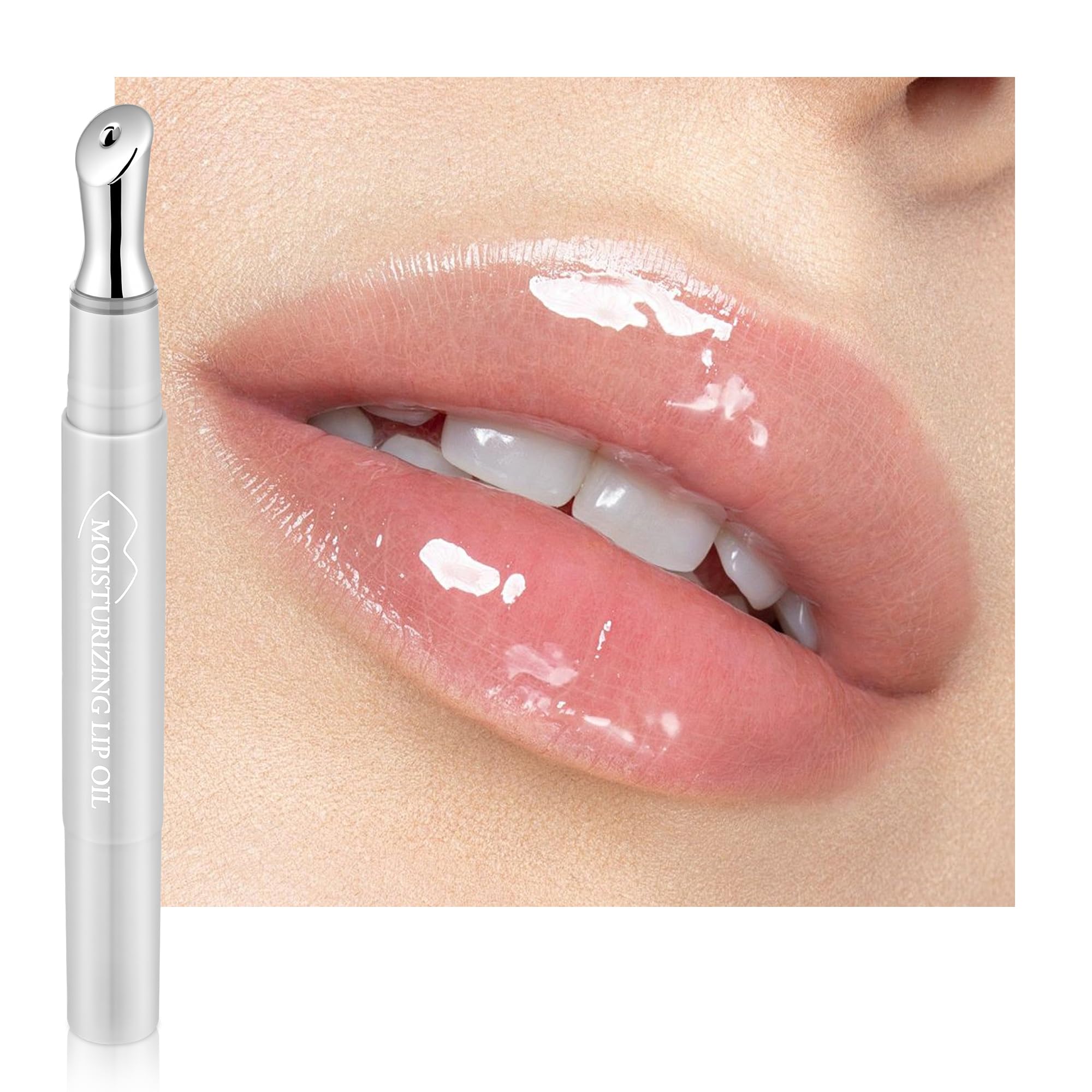 Hydrating Glow Lip Oil，Ultra Moisturizing Tinted Lip Oil for Glossy Sheer with Applicator，Lip Balm&Lip Plumper ，Smooth Dry Lips，High-shine Finish Non-Sticky，Bálsamo labial hidratante,06#Crystal Color:A06#Crystal| Size: 1 Count (Pack of 1)