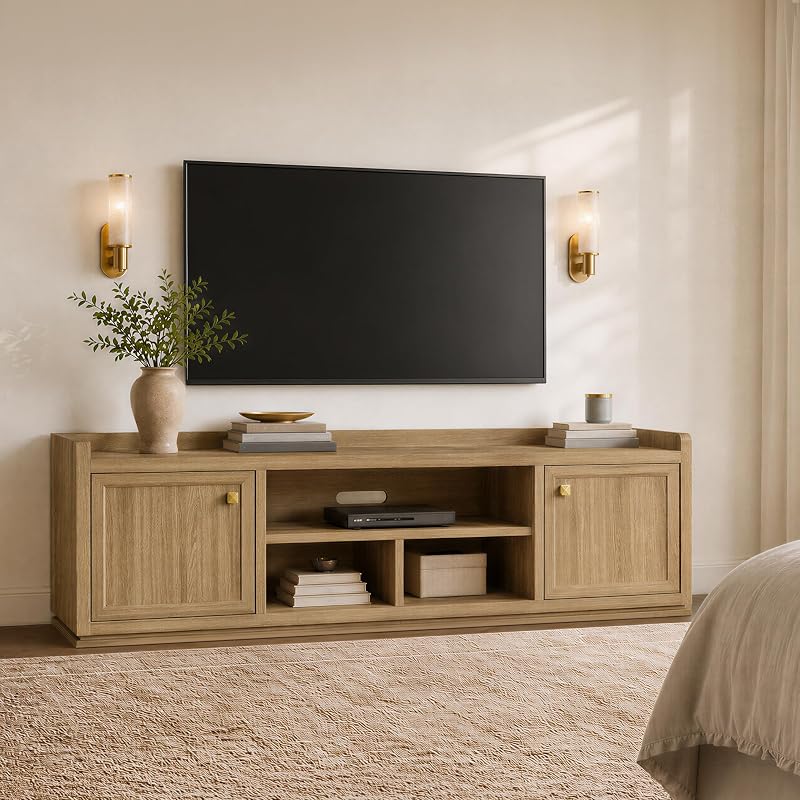 SICOTAS TV Stand Entertainment Center, 67" Wide TV Console for Living Room image 4