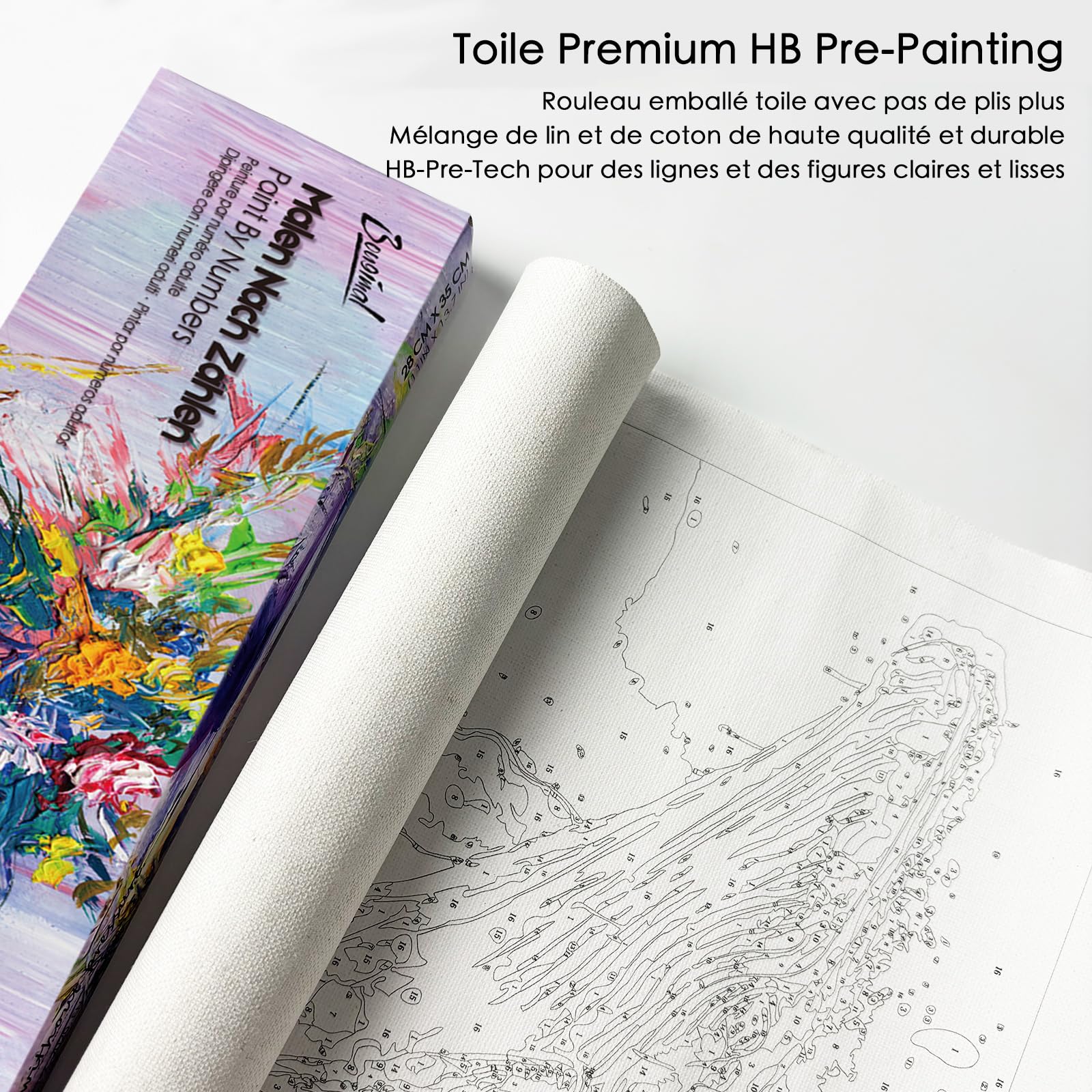 Bougimal Peinture par Numéro Adulte popularité avec Pinceaux et Bougimal Peinture par Numéro Adulte popularité avec Pinceaux et