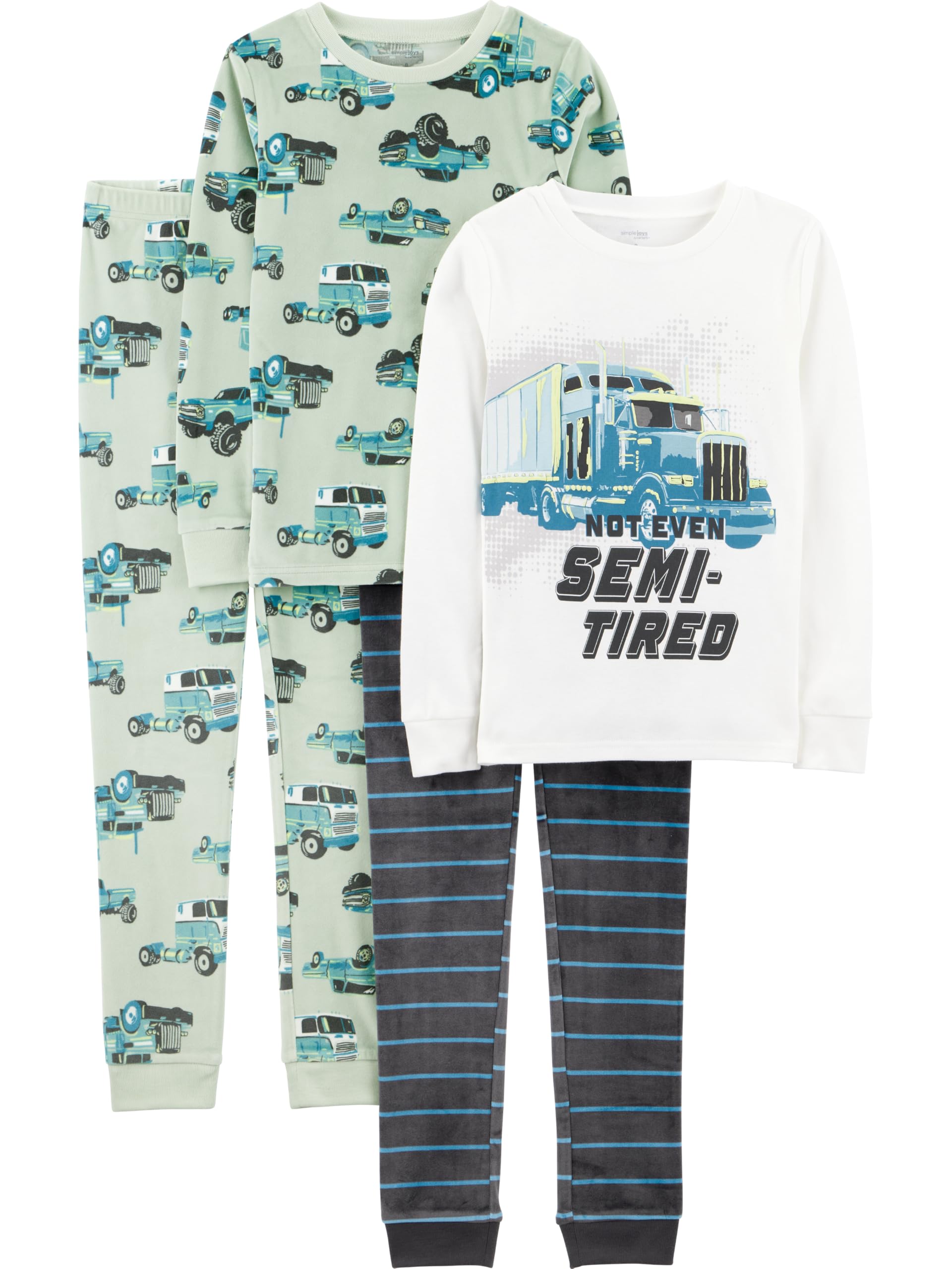 Simple Joys by Carter's boys 4-piece Pajama Set