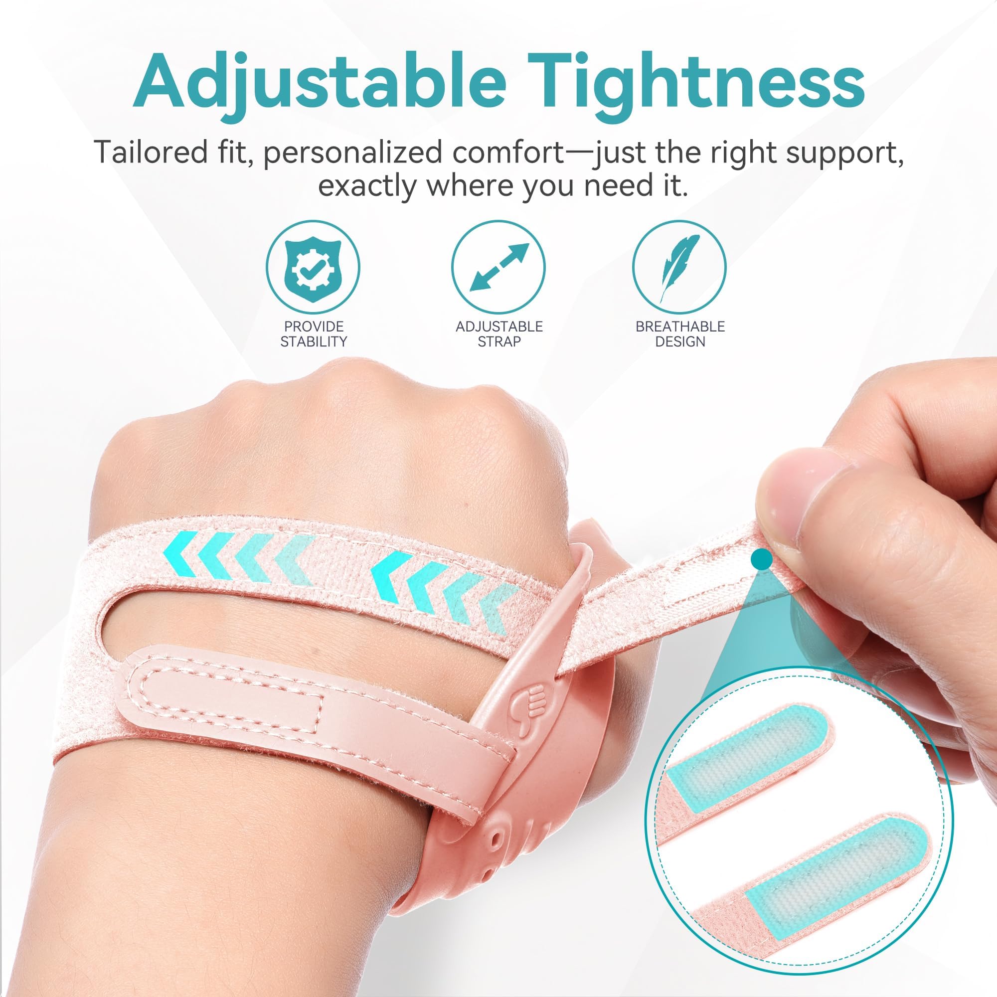 FORTEMOTUS Daumensattelgelenk Bandage, Daumenorthese mit formbarer Metallschiene, CMC-1 Stabilisierung und Schmerzlinderung bei Arthrose, Rhizarthrose, passend für Rechts Hand (Rosa, M)