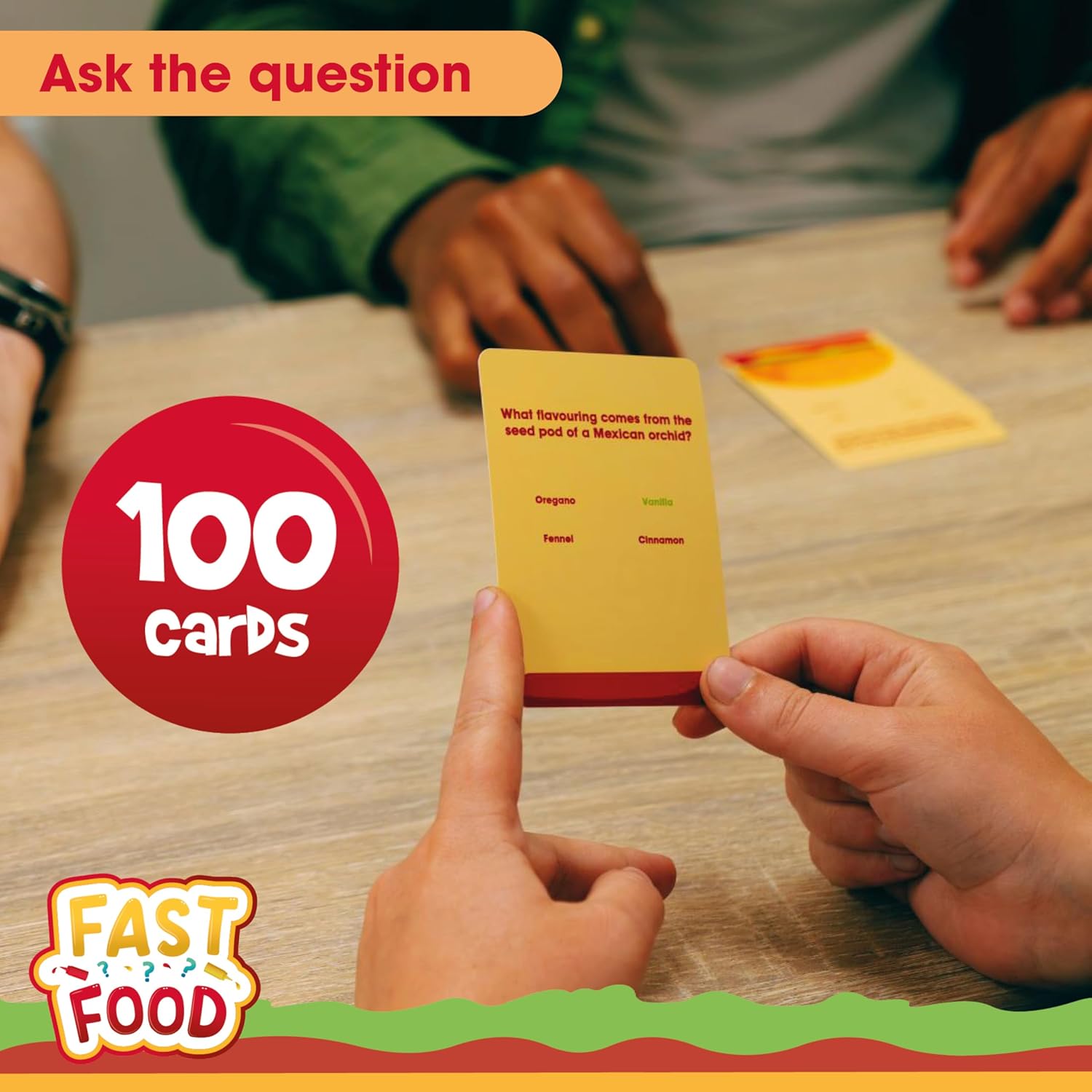 Fizz Creations Fast Food Card Game Food & Drink Trivia Game Card Building Game Age 8+ 2-6 Players 30 Minutes Playtime Fun Family Games Team Games Stocking Stuffers Kids Family Game