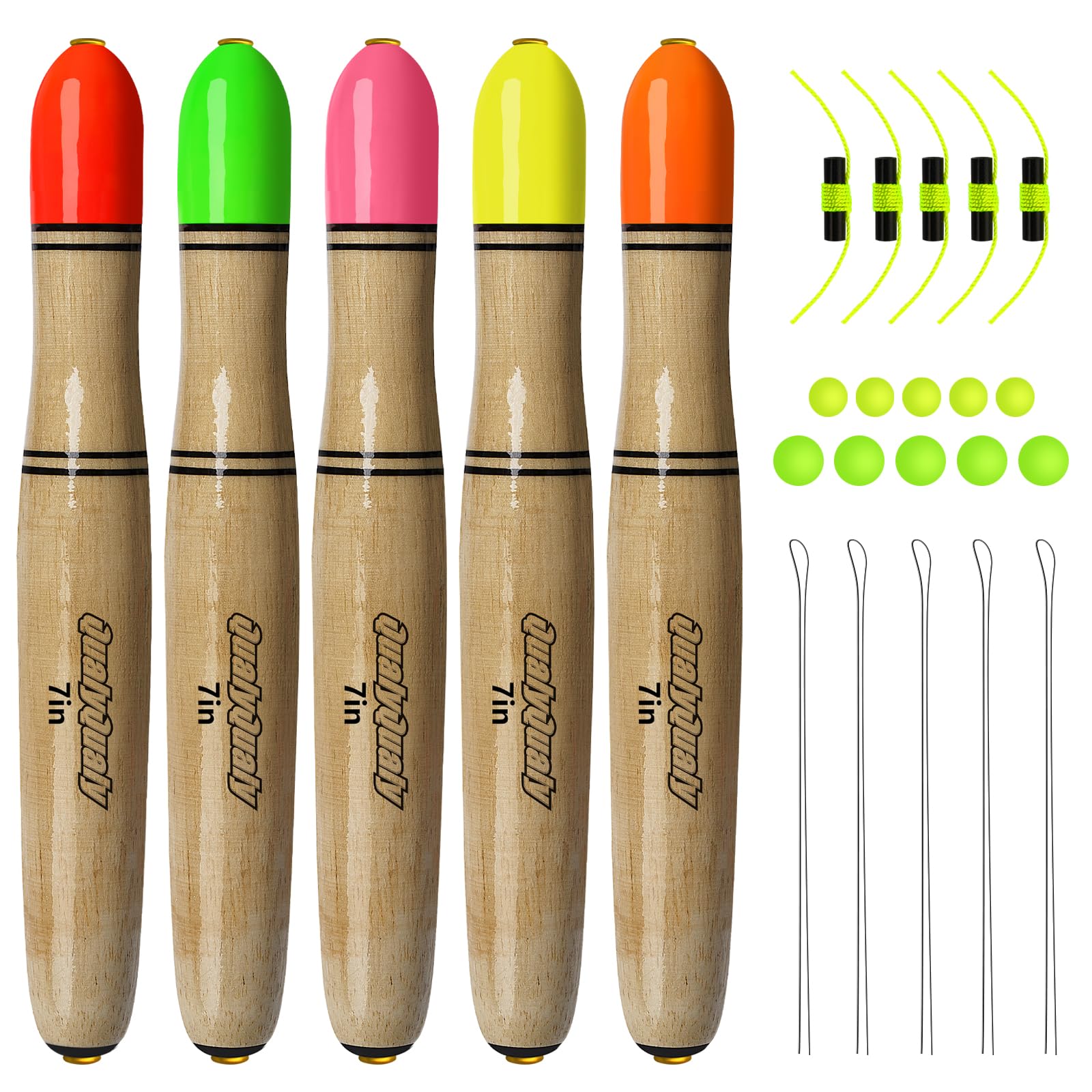 QualyQualy Lighted Fishing Floats for Catfish, 3-5PCS Fishing Pole Floats Glow in Dark Fishing Bobber with Glow Sticks for Freshwater Saltwater