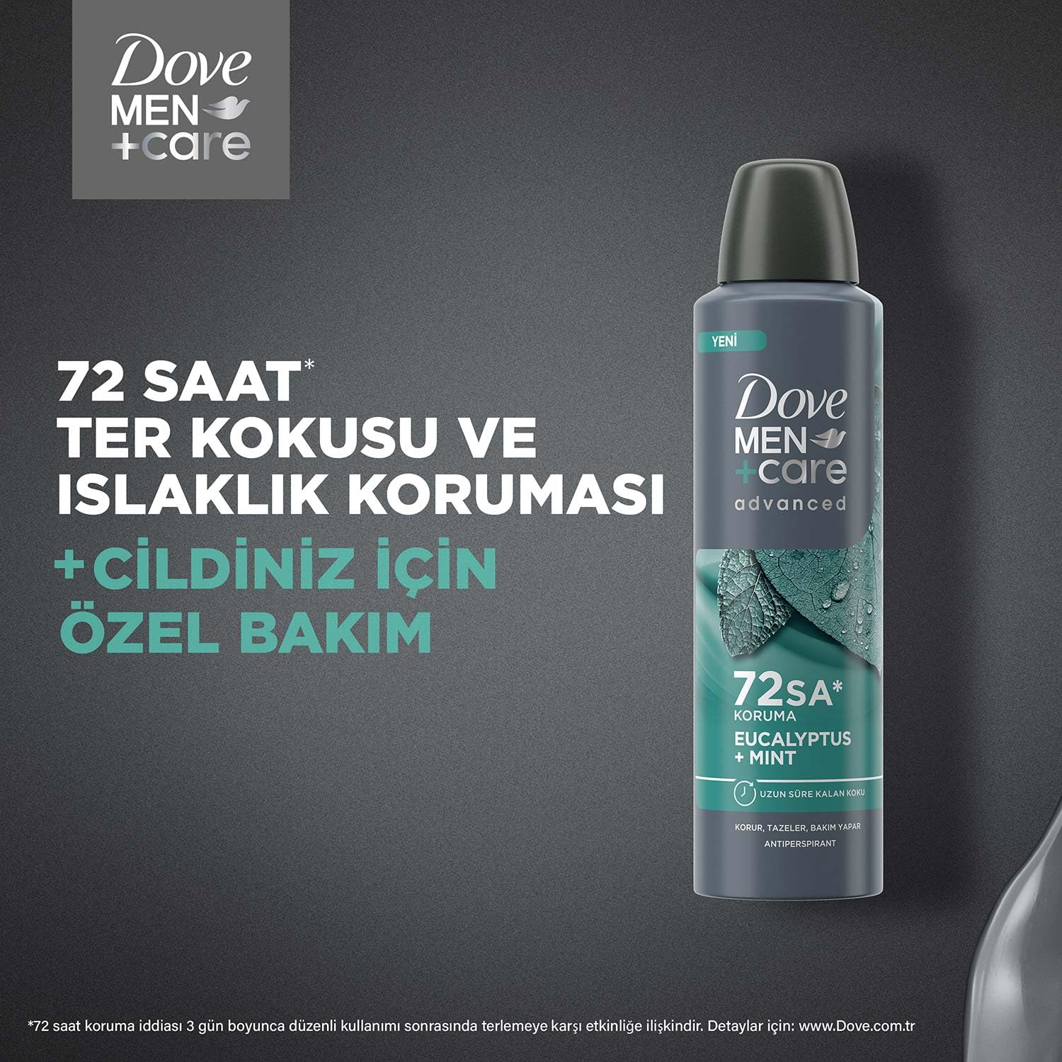 Dove Men Care Advanced Erkek Deodorant 72 Saat Koruma Eucalyptus Mint 150 Ml