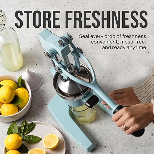 Miniatura 8 de Zulay Kitchen Exprimidor de jugo de naranja de hierro fundido, resistente, fácil de limpiar, exprimidor profesional de cítricos, exprimidor de limón