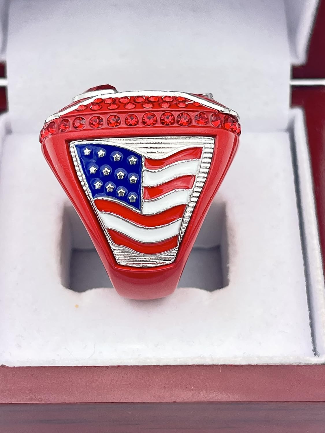 Discount Sports Rings, FOOTBALL FINALIST RING — Player Award, assorted colors and gemstones (Red)