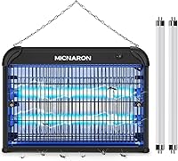 MICNARON 3800V Indoor Bug Zapper - Ultra-Quiet Mosquito Fruit Fly Killer with 2 Extra UV Bulbs, 2100 Sq Ft Coverage