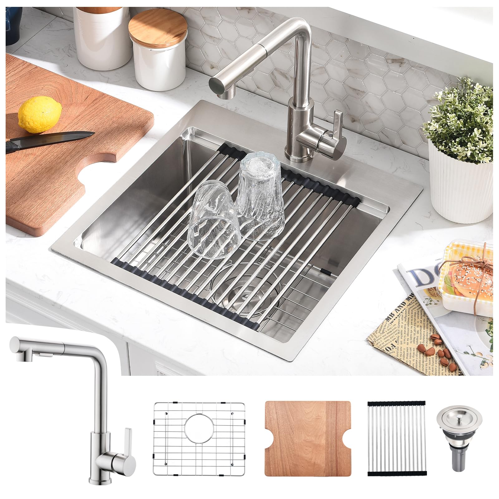 Kitead 15x17 Drop In Bar Sink
