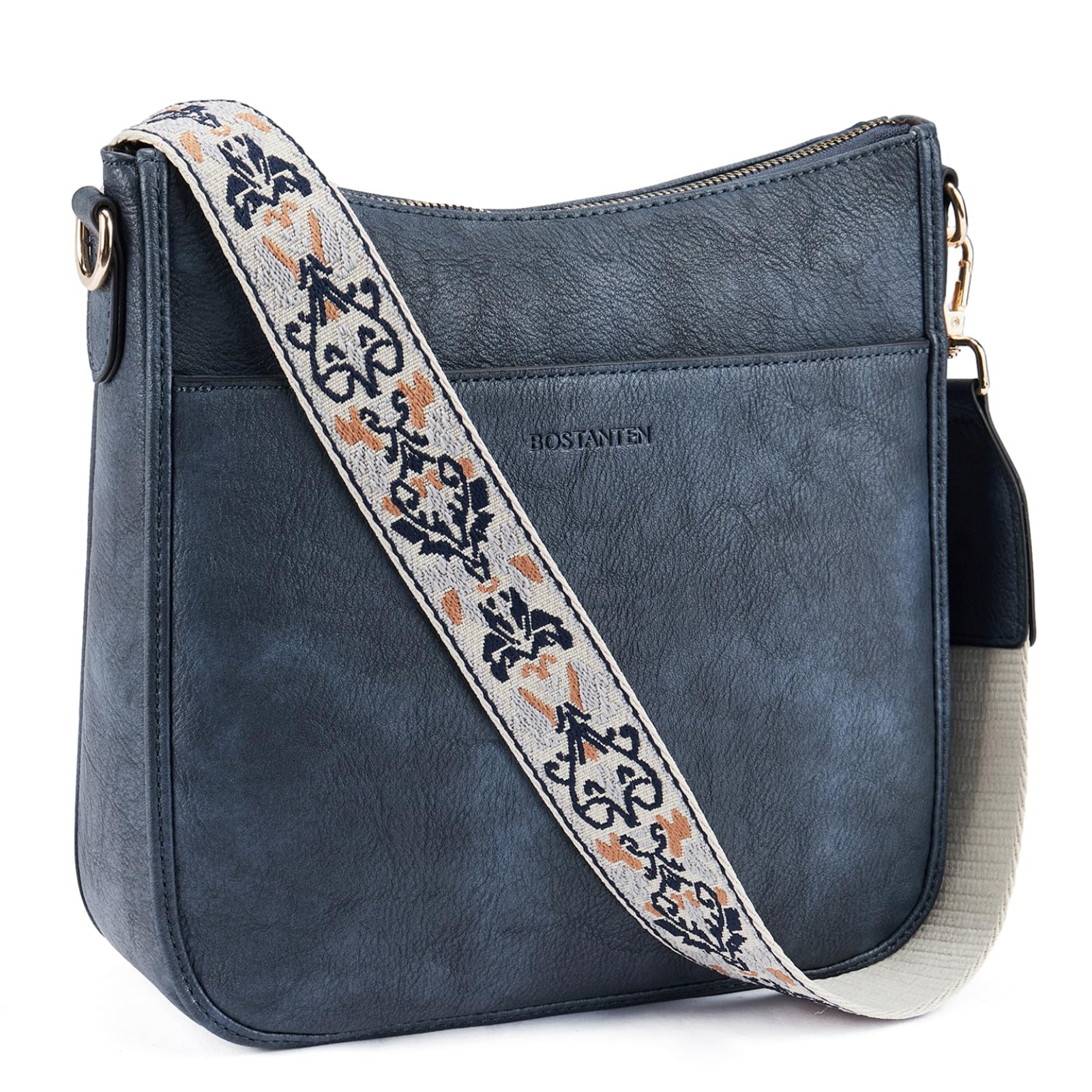 BOSTANTENLeather Handbags Designer Shoulder Bucket Bag Crossbody Purses for Women