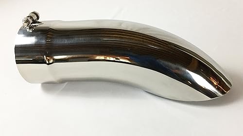 Miniatura 3 de Punta de escape diésel de 5.00 x 16.00 pulgadas de largo y 5.00 pulgadas de entrada WTD50016-500-BOSS-HP-SS - Punta de escape de acero inoxidable