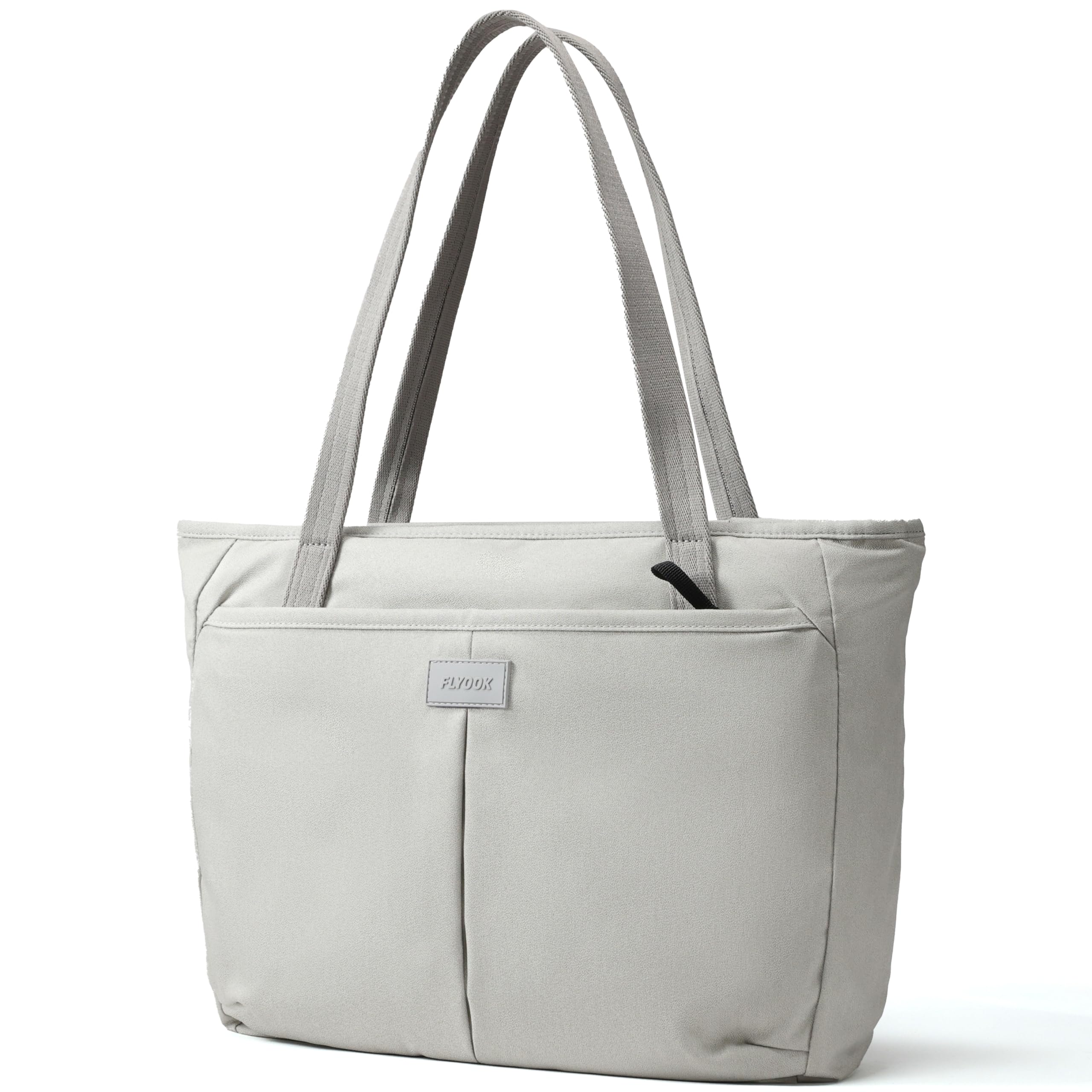 Flyook Work Tote for Women with Zipper Waterproof Shoulder Bag Top Handle Handbag for Travel, Work.