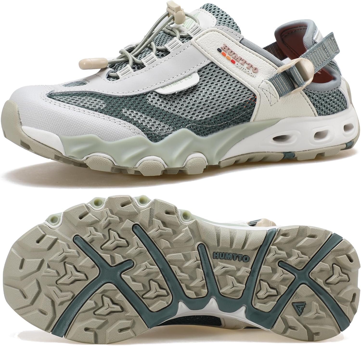 HUMTTO Women's Amphibious Water Shoes - Closed Toe Hiking Sandals Summer Outdoor Water Sandal Non-Slip River Shoes Quick Drying Aqua Shoe