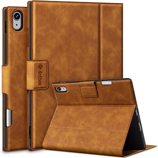 Antbox Case for iPad Air 4th/5th Generation 10.9-inch 2020/2022 with Built-in Apple Pencil Holder Auto Sleep/Wake Function Stand Cover (Brown)