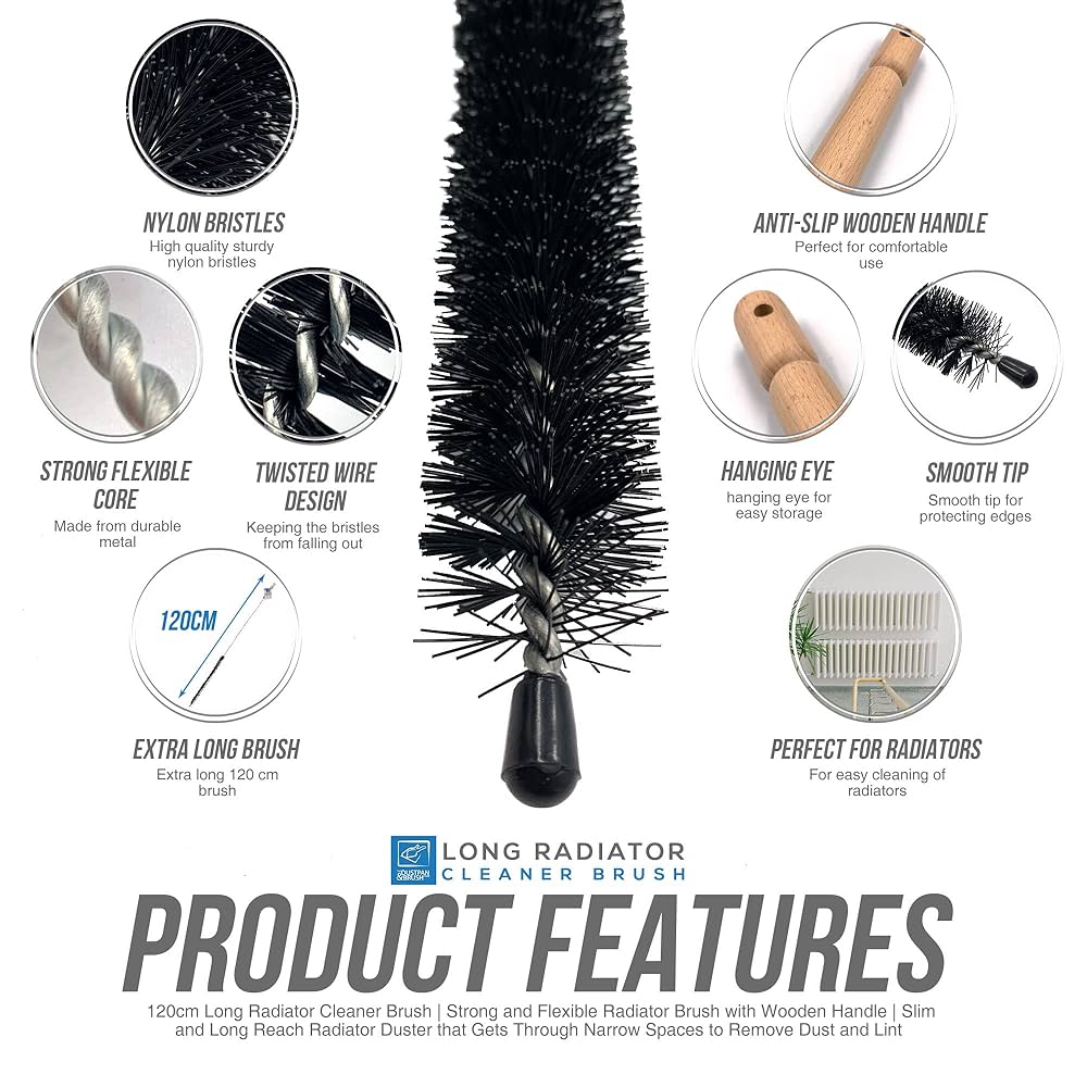 4Pcs Radiator Cleaner Brush, Radiator Brush, Radiator Brushes For